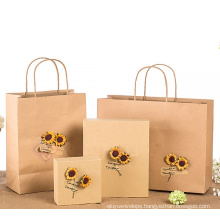 Fancy Offset Printing Custom Kraft Paper Gift Bag